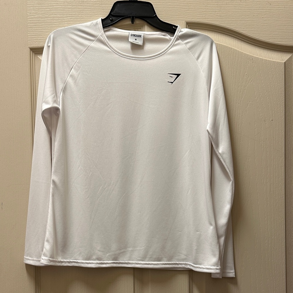 Gymshark White Long Sleeve Top